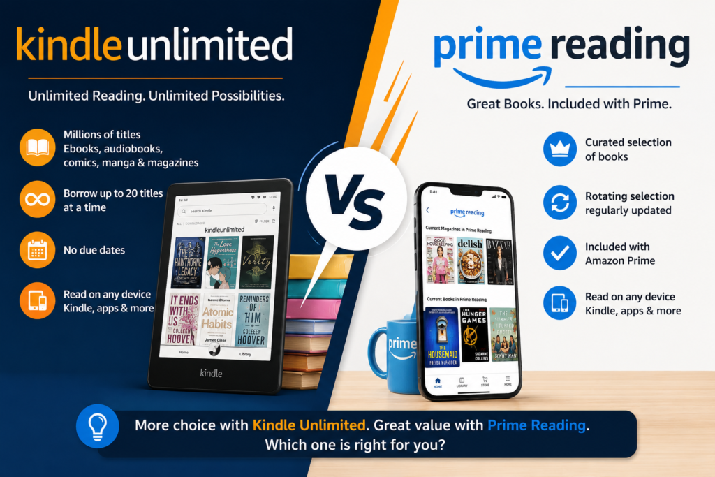 Kindle Unlimited vs Prime Reading